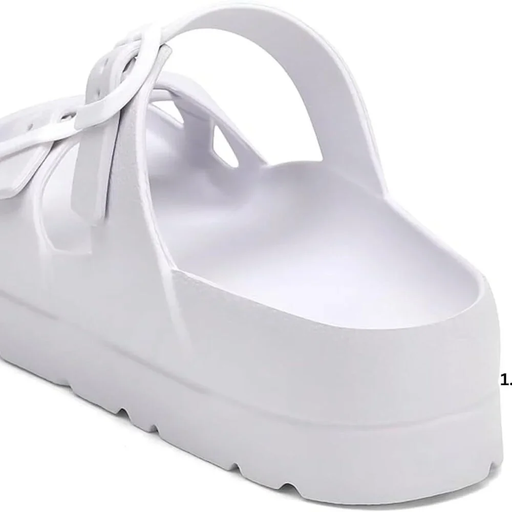 Pillow Slides Anti-Slip Sandals Double Buckle Cloud Slippers Home Outdoor 9&10